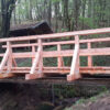 Holzbrücke an der Ebertsquelle nach Bauarbeiten wieder eröffnet